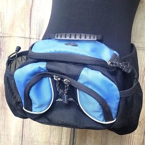 🥳 Eddie Bauer Waist Bag Fanny Pack Hiking Multi-Pocketed Holds 2 Water Bottles